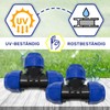 Pack of 2 Screw Connection T Piece Diameter 20 mm