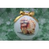 B037 Hand-made Christmas Ornament - chicken - gold buff silky
