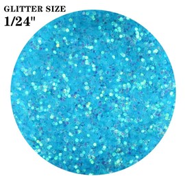 TORC Iridescent Blue Chunky Glitter 4 OZ Glitter for Resin Crafts Tumblers Cosmetic Makeup Nail Art Festival Decoration
