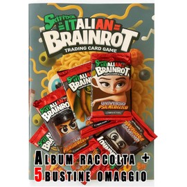 Skifidol Italian Brown Red Exclusive Album + 5 Sealed Bags - Trading Card Game Collection 2024