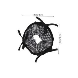 Ipetboom 2pcs Checkered Scrunchies Hair Ties with Bow Knot Design for Women Stylish Nonslip Holders for Daily Formal Wear Elegant Ribbon Material