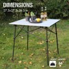 PORTAL Lightweight Aluminum Folding Square Table Roll Up Top 4