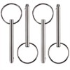 4 Pack Quick Release Pin, Diameter 3/16"(4.8mm), Overall Length 2"(51mm),