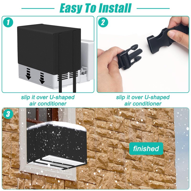 3 Layer U Shaped AC Cover for Midea, Windspeed 20.8"L