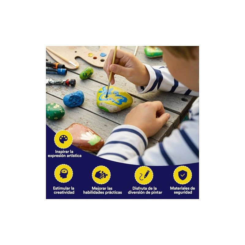 Kit Pintura Rocas Que Brillan Oscuridad Materiales Arte