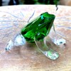 JinshiY Crystal Frog Figurines Collection Glass Vivid Animal Paperweight Table