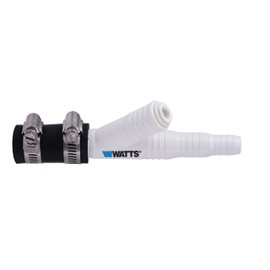 Watts Premier Universal Dishwasher / Drain Line to Garbage Disposal Adapter for Reverse Osmosis Systems, Push-In Fitting & Barb, Hose Coupler, Marine Stainless Steel Hose Clamps, No Drilling Required