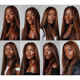P4/30 Human Hair Bundles Highlight Straight Bundles 22 24 26 Inch Designed for Black Women Ombre Bundles Human Hair