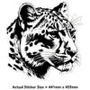 Extra Large 460mm 'Snow Leopard' Transparent/Clear Sticker Decal for Windows/Cars/Walls