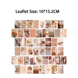 通用 Aesthetic Room Decor Wall Collage Cream Collage Print Kit Warm Color Room Decor for Room Bedroom Dorm Photo Display