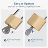 Puroma 2 Pack Keyed Padlock Waterproof Solid Brass Lock, 2.6