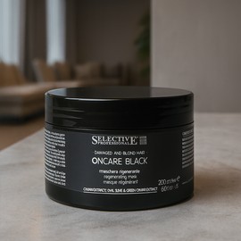 Selective Professional Latest product Selective On Care Black Hair Mask for extremely damaged, dry and tangled hair, 200ml, 1 pc. / 최신제품 셀렉티브 온케어 블랙 헤어 마스크 극손상 건조 엉킴 헤어 집중 200ml, 1개