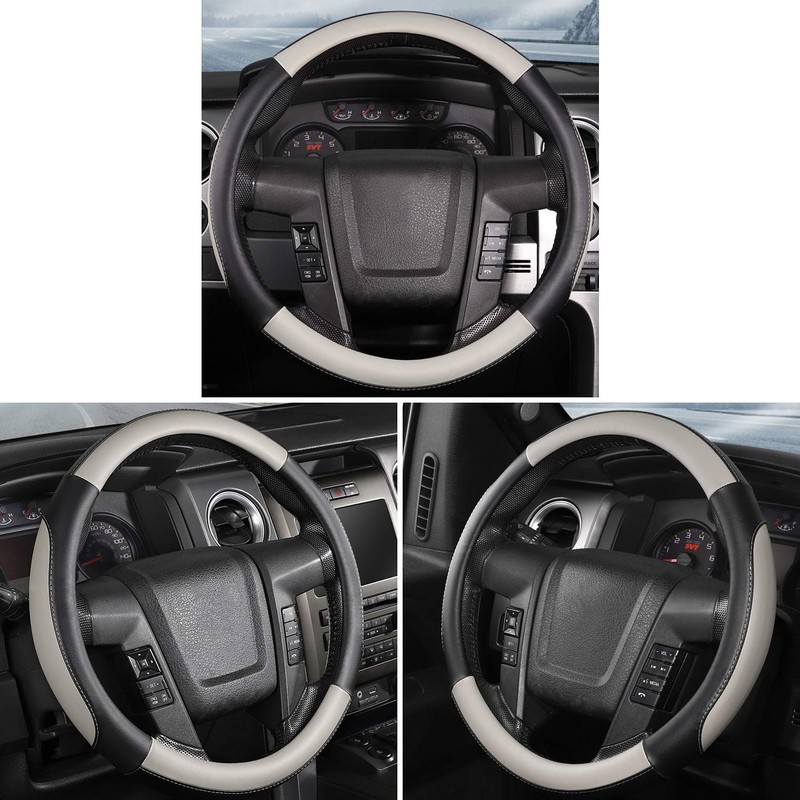 SEG Direct Car Steering Wheel Cover Large-Size for F150 F250