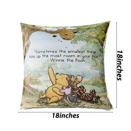 Tuilia Cute Bear Pillow Case Gift for Women, Friendship Gifts for Women Friends Pillow Cover, Case Square Couch Pillow Cover Inspirational Sofa Bedroom Throw Pillow Gift for Daughter Son Kids