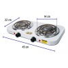 Volteck Parrilla eléctrica Volteck PAEL-2CP blanca 127V