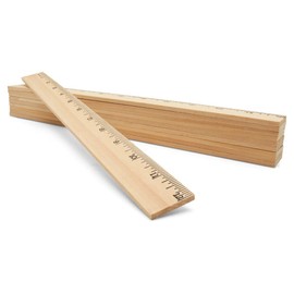 Wooden Rulers, 12 Inch, Pack of 10 Wood Rulers for School, Crafts, and Educational Purposes, by Woodpeckers