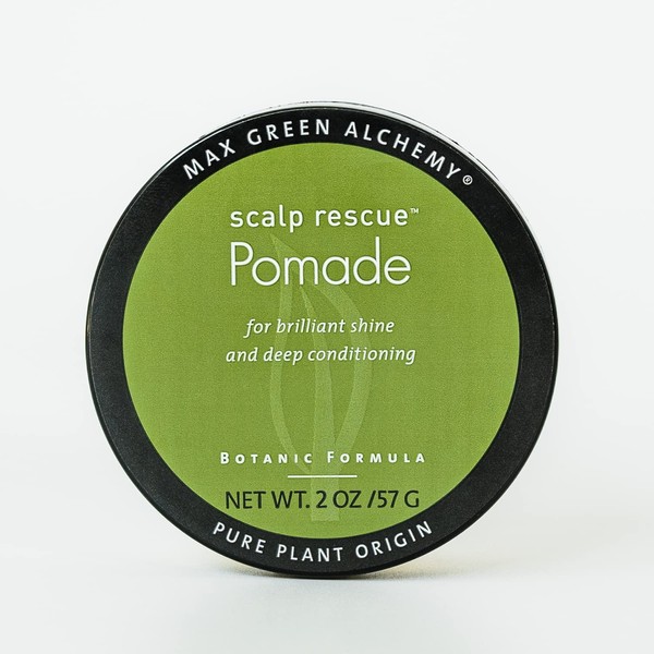 MGA Vegan Hair Pomade - Scalp Rescue Organic Formula for Nourishing Hair | Unisex Hair Product Provides Essential Oils, Brilliant Shine, Deep Hair Conditioning & Prevents Split Ends | Color Safe 2 OZ