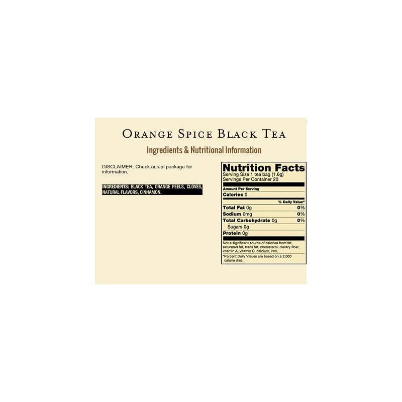 Private Selection Orange Spice Black Tea 20 ct (2 pack)