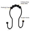 Goowin Shower Curtain Hooks, Rust Resistant Shower Curtain Rings Metal