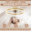 VOLISUN Low Profile Ceiling Fans with Lights and Remote, 19.7in