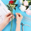 18 Gauge White Floral Stem Wire, 100 PCS Paper Wrapped