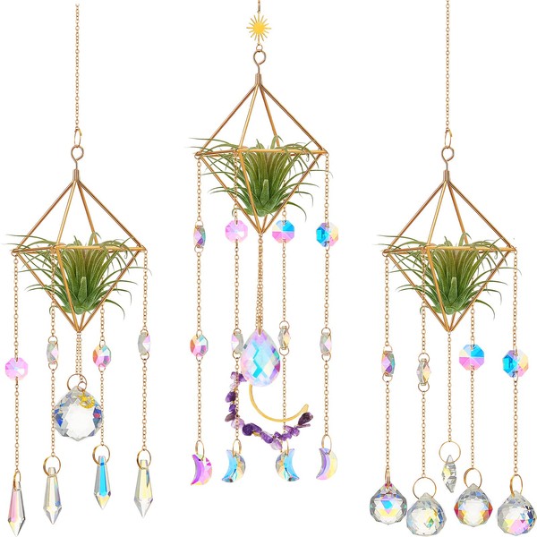 Yookeer Yookeer 3 Pcs Hanging Air Plant Holder Rustic Style