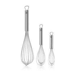 WMF Profi Plus Whisk Set of 3, Whisk Stainless Steel Partially Matte, Whisk, Whisk, Whisk, Dishwasher-Safe
