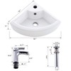 Wall Mount Corner Bathroom Sink with Faucet-Bokaiya 18x13 Inch Small