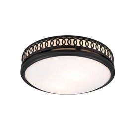 Good Housekeeping 91023 Sydney Decorative 110 CFM 2.0 Sones Bathroom Ventilation Exhaust Fan with Light, Matte Black (LED Bulbs Included)