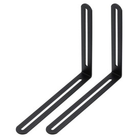 PATIKIL L-shaped Fitting 200*24*165mm with Slots, Adjustable Slide Slot Joint, Right Angle Bracket for Wooden Chair Furniture, Metal Corner Connector, Black