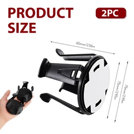 2 Stück Auto Becherhalter Universelle Getränkehalter, Selbstklebende Dosenhalter für Kaffeebecher und Flaschen, Multifunktionaler Dosenhalter für Autoinnenraum, Robust und Leicht zu Reinigen