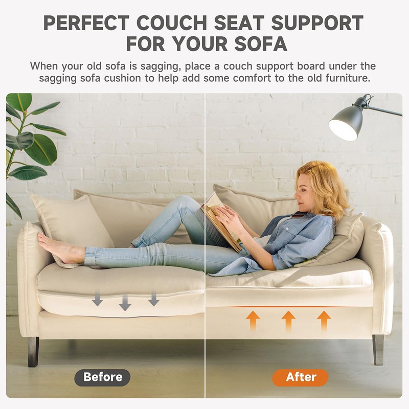 Langierspur 20"x20"Couch Cushion Support for Sagging Seat, Trapezoid 40D High