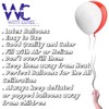 Round White & Red Balloons - 25 Pack, 10 Inch