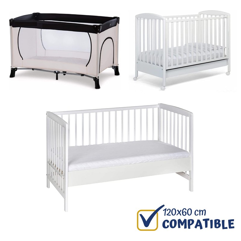 Flyideas 2 Pcs Flannel Fitted Sheets for Cribs 120x60 cm