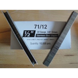 EZE Stainless Steel Upholstery Staples 71 Series 3/8" Crown 1/2" Leg Outdoor Boat