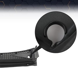 PIT66 Windshield Screen Cover Grille Panel, Compatible with F250 F350 F450 F550 Super Duty 1999-2007/ Compatible with Ford Excursion 2000-2005, 3C3Z-25022A68-AAA, 4C3Z-25022A69-AAA