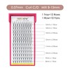 SEEDEW Premade Fans Eyelash Extensions, MIX8-15mm C Curl 0.07mm 12