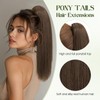 Charites Ponytail Extension, 20 Inch Claw Clip Ponytail Extension Human