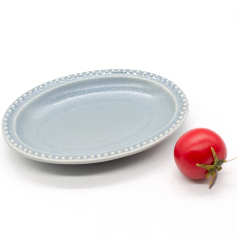 Mino Ware 513-0104 Oval Oval Small Plate, Approx. 5.1 x