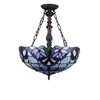 Radiance Goods Victorian Tiffany-Style Dark Bronze 2 Light Inverted Ceiling