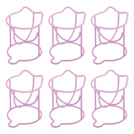 uxcell 6Pcs Air Plant Holder, Makeup Sponge Drying Holder Rack, Tabletop Air Fern Display Stand, Makeup Beauty Egg Dry Stand for Dressing Table Home Decoration, Purple (50x50x58mm)