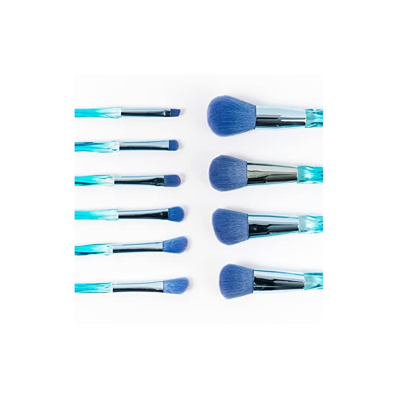 Kit de 10 Brochas de Mango Cristal Chandelier Azul