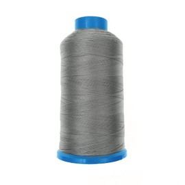 JZK 1500 Yard T70 69# Grey Strong Durable Bonded Nylon Sewing Thread for Upholstery Leather Jeans Canvas Carpet Curtain Beading for Industrial Machine, overlock, Hand Sewing