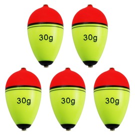 CWSDXM Slip Bobbers Float, EVA Fishing Floats and Bobbers for Crappie, Walleye, Panfish & Bass, Adjustable Sliding Bobbers with Floatage from 0.35oz to 4.23oz (Egg-sharped Float, 30g Floatage-5PCS)