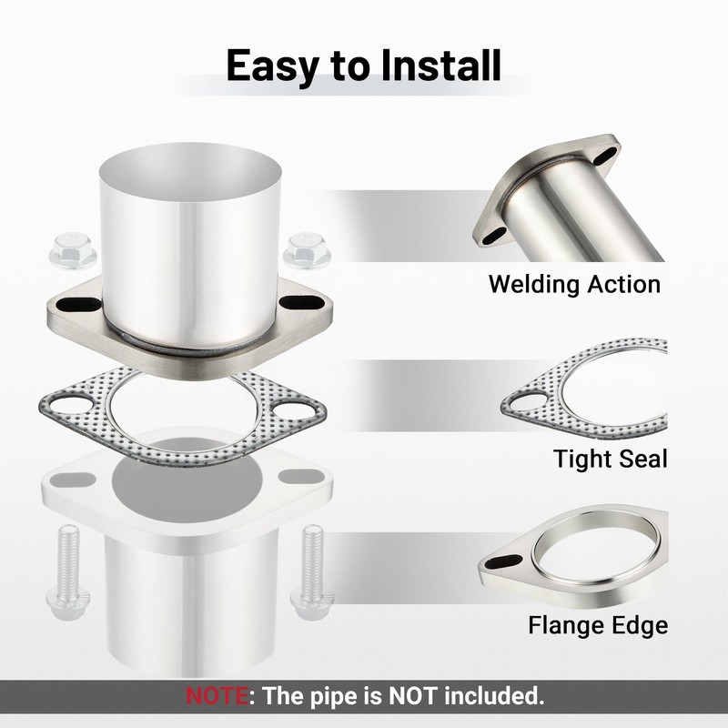 EVIL ENERGY 2.5 Inch 2 Bolt Exhaust Flange Connection Kit,