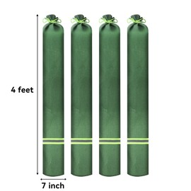 Klmnop 4 Pcs Sand Bags for Flooding, Long Canvas Sandbags Flood Protection with Elastic Band, Thickened Reusable Flood Barriers for Indoor and Outdoor Garage(4ft×7inch)