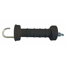 Göbel Jumbo Pasture Fence Gate Handle with Hooks Extra Strong Tension Spring Black