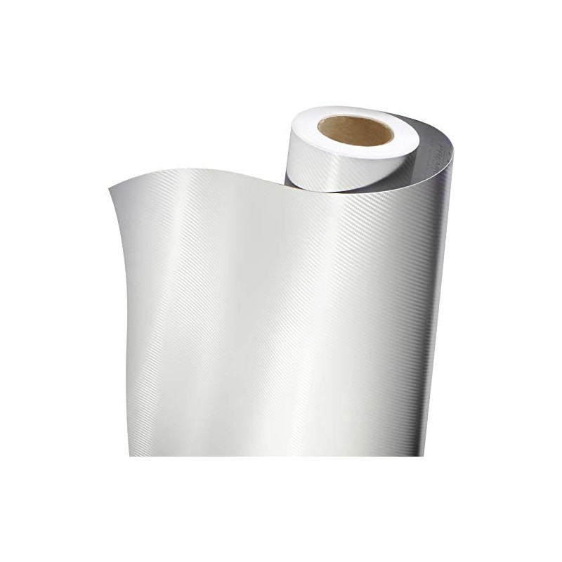 VViViD+ Premium Carbon Fiber Vinyl Wrap Film (White, 6ft x