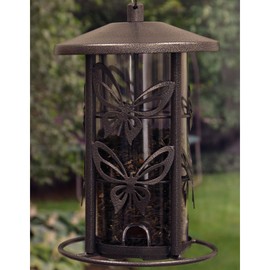 Heath Outdoor Products The Butterfly Seed Capacity Decorative Metal Wild Bird Feeder, 3-Pound