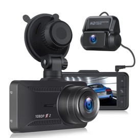 Dash Cam Front and Rear 3" IPS Screen Dual Dash cam Supercapacitor Car Camera Video Recording w/Wide Angle G-Sensor Loop Recording, Support External GPS Logger